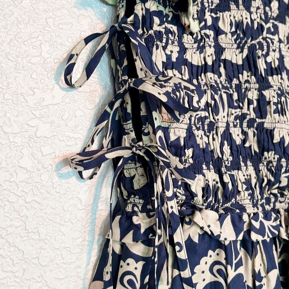 Sea New York Navy and Cream Mint Patterned Dress Women Small - Picture 5 of 13